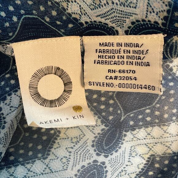 Akemi & Kin Open Kimono Cape Womens One Size Teal Asymmetrical Topper Boho Wrap - Picture 4 of 5